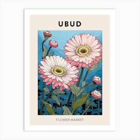 Ubud Bali Indonesia Botanical Flower Market Poster Art Print