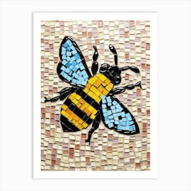 Mosaic Bee 3 Art Print