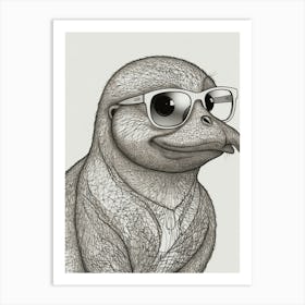 Eagle With Glasses Art Print