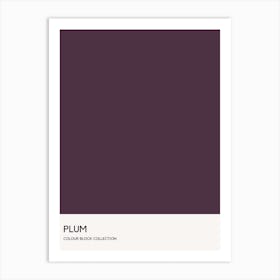 Plum Colour Block Poster Art Print