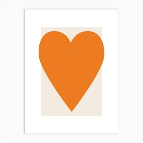 Heart Orange Art Print