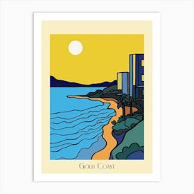 Poster Of Minimal Design Style Of Gold Coast, Australia2 Art Print