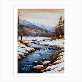 River In Winter.3 Art Print