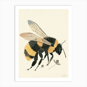 Charming Nursery Kids Animals Bumblebee 2 Art Print