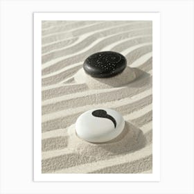 Zen Stones In The Sand Art Print