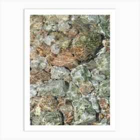 Clear sea water flows over the rocks 2 Art Print