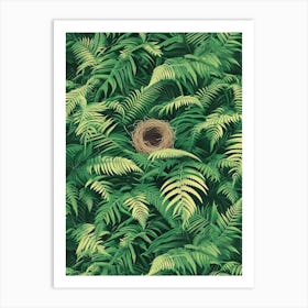 Pattern Poster Birds Nest Fern 4 Art Print