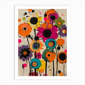 Colorful Flowers 3 Art Print