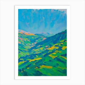 Écrins National Park France Blue Oil Painting 1  Art Print