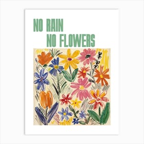 No Rain No Flowers Poster Flowers Painting Matisse Style 8 Art Print