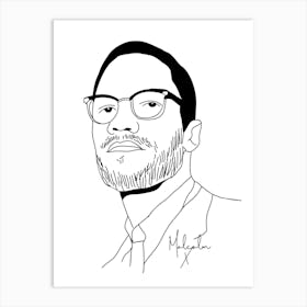 Malcolm X Civil Rights Activist legend Art Print