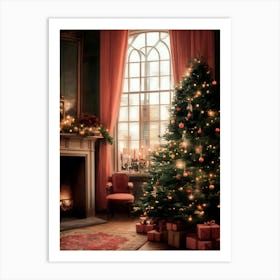 Christmas Tree In The Living Room 1 Art Print