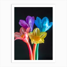 Bright Inflatable Flowers Daffodil 3 Art Print