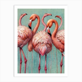 Flamingos 7 Art Print