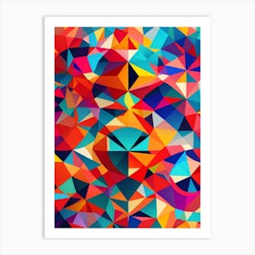 Abstract Triangles Background Art Print