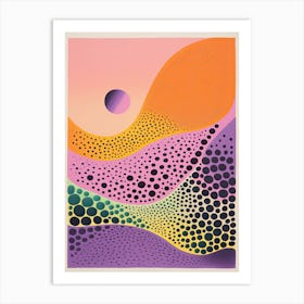 Abstract Landscape Risograph Style 6 Art Print