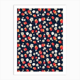 Floral Fabric Art Print