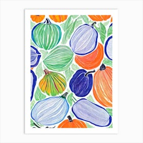 Kabocha Squash Marker vegetable Art Print