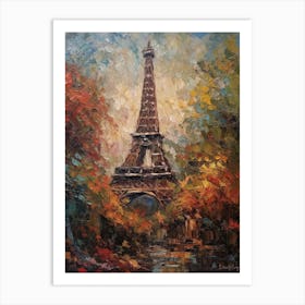 Eiffel Tower Paris France Pissarro Style 12 Art Print