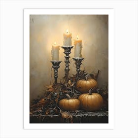 Three Pumpkins 4 Art Print