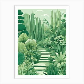 Green Botanical Garden Art Print