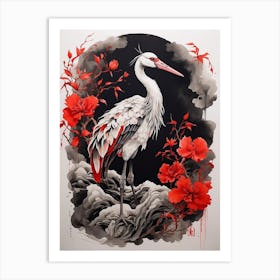 Chinese Crane Art Print