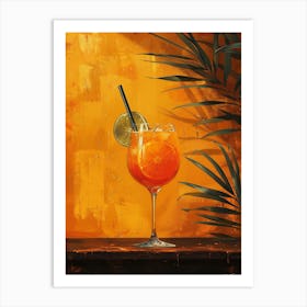 Orange Cocktail 3 Art Print