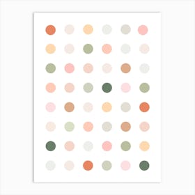 Pastel Polka Dots Art Print