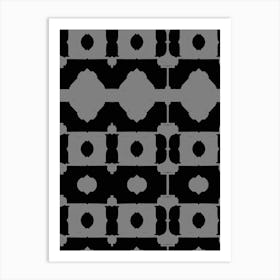 Abstract Black And White Pattern 8 Art Print