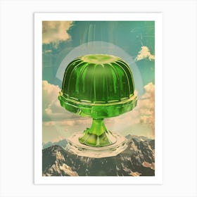 Green Jelly Retro Collage 6 Art Print