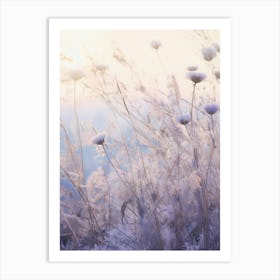 Frosty Botanical Lilac 1 Art Print