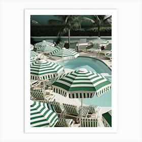 Striped Umbrellas Art Print