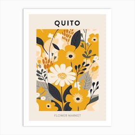 Flower Market Poster Quito Ecuador Art Print