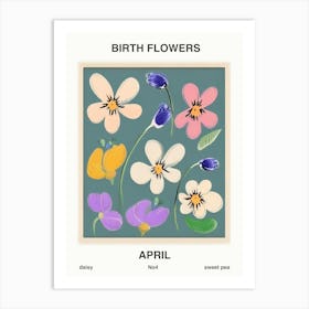 Birth Flowers April Art Print