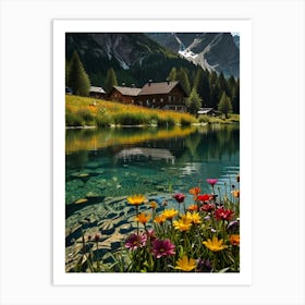 Flowers In The Mountains 4 Art Print