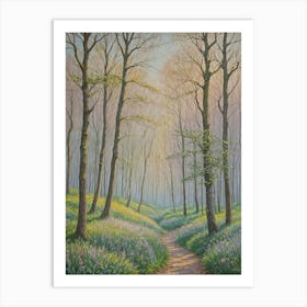 Path Through The Misty Woods Art Print