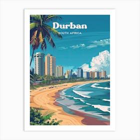 Durban South Africa Seeside Art Illustration Art Print