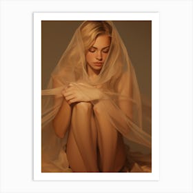 Woman With Sheer Veil Art Print