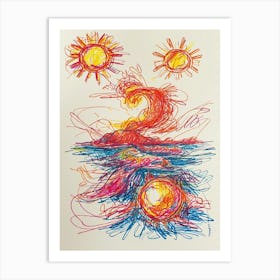 Sun And Moon Art Print