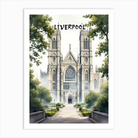 Liverpool Travel Retro Vintage V 03 Art Print