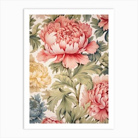 Peony Wallpaper Art Print