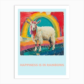 Happiness Is In Rainbows Animal Poster 1 Art Print