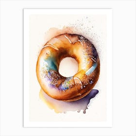 Churro Donut Cute Neon 3 Art Print