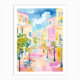 Salerno, Italy Colourful View 2 Art Print