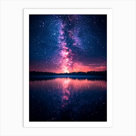 Night Sky With Milky 1 Art Print