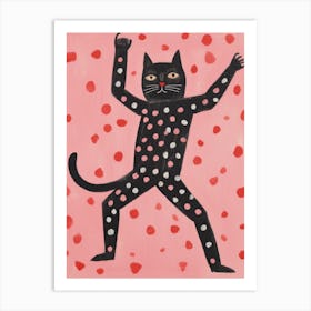 Polka Dot Cat 2 Art Print