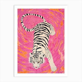 White Tiger Art Print