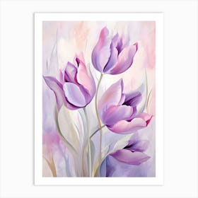 Purple Tulips Art Print