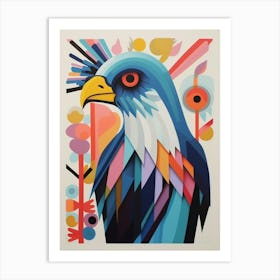 Colourful Scandi Bird Eagle 2 Art Print