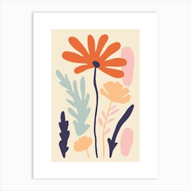 Abstract Floral Print 1 Art Print